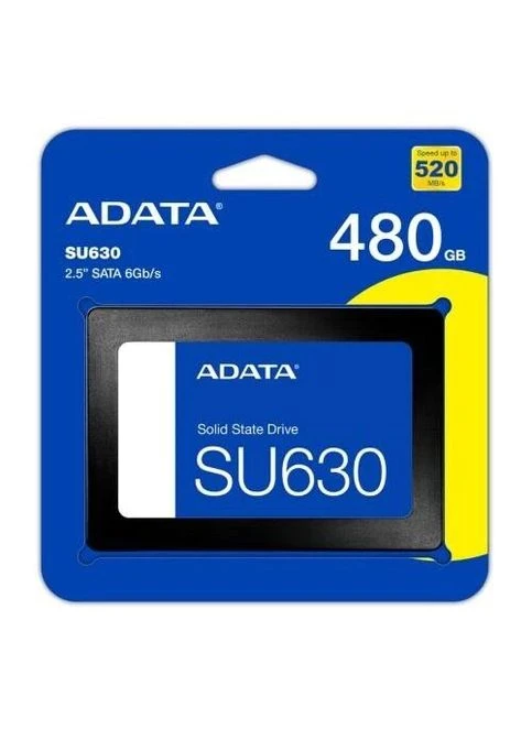 Твердотельный накопитель SSD 480Gb, Ultimate SU630, SATA3, 2.5", 3D QLC, 520/450 МБ/с (ASU630SS-480GQ-R) ASU630SS-480GQ-R ADATA (395339087)
