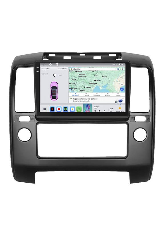 Штатна магнітола 9" для Nissan Navara (Frontier) III (D40) 2004-2010 4/64 QLED CarPlay 360 Prime 1 шт. Lesko (336201701)