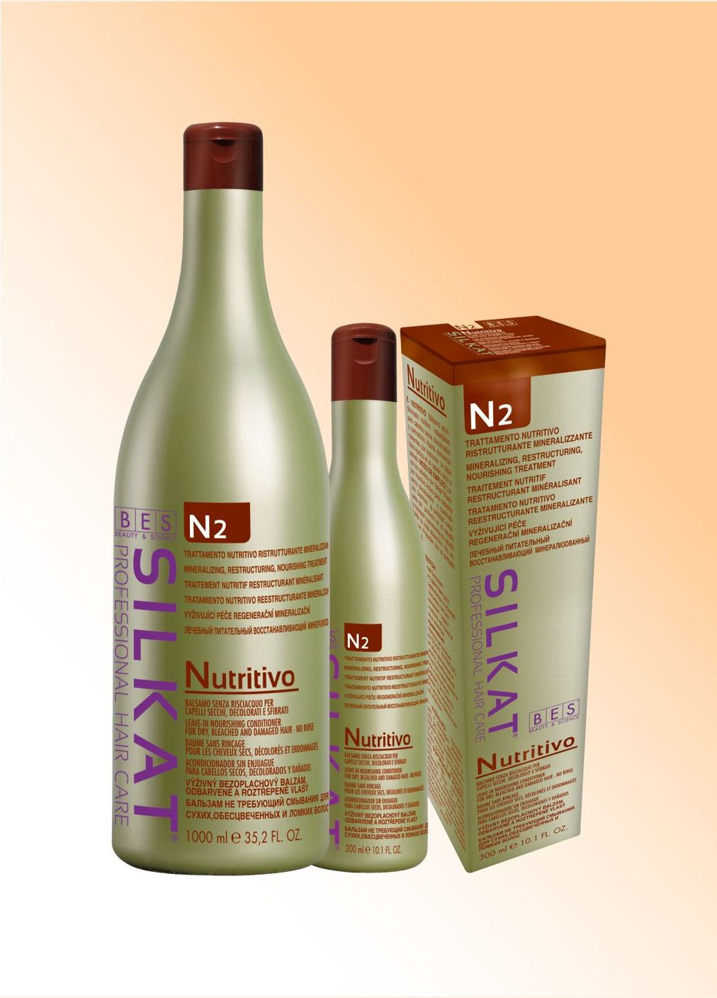 Минерализирующий питательный несмываемый бальзам N2 Silkat Balsamo Nutritivo 300 мл BES (312483410)