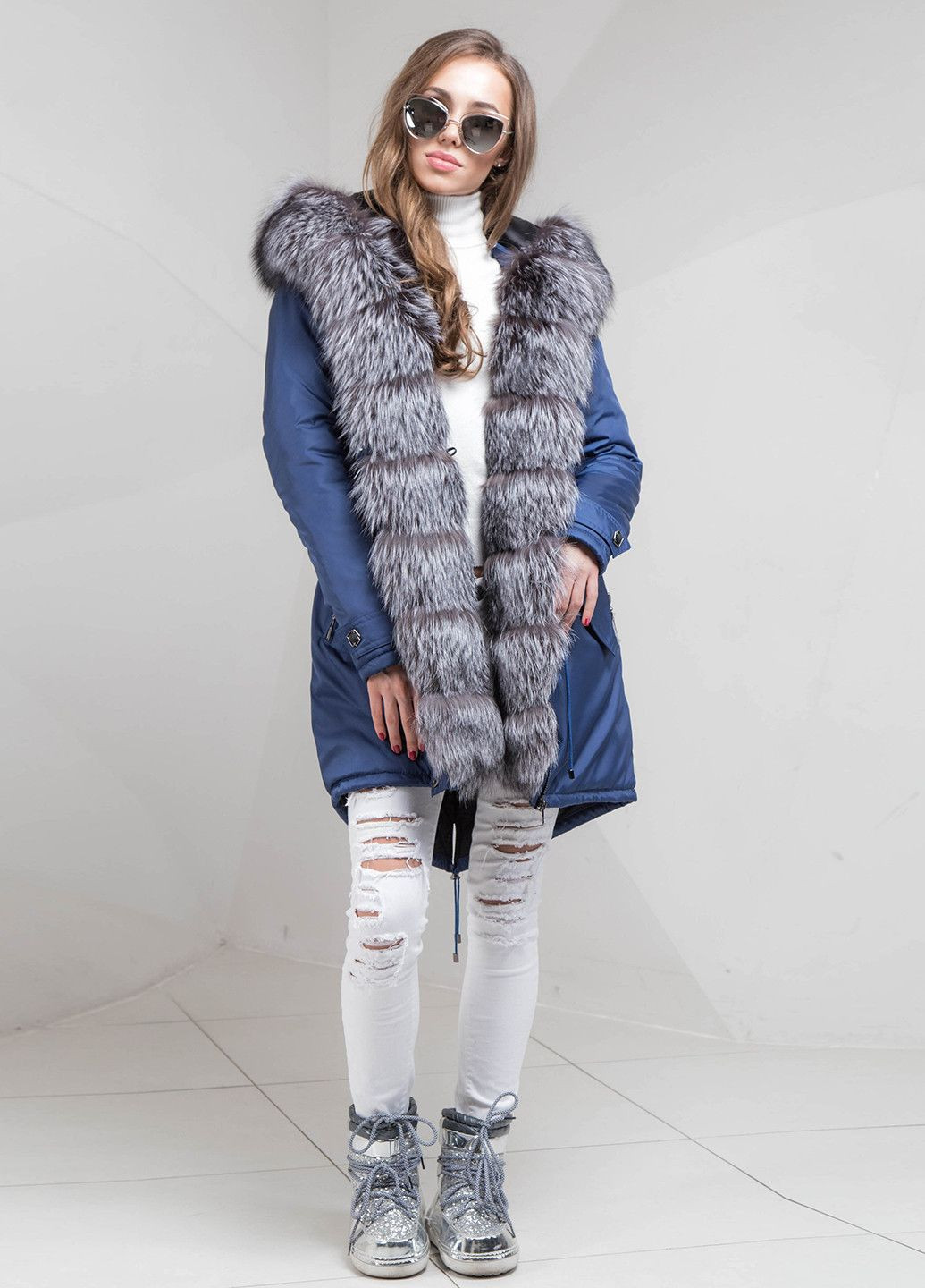 Парка (мех чернобурки) Chicly Furs (282954217)