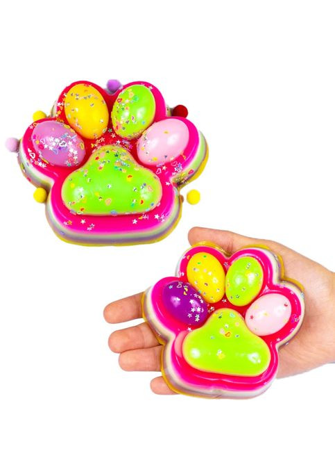 Іграшка-антистрес Таба Лапка Гігант із блискітками, сквіші, жуйка-тягучка 12 см No Brand (366304075)