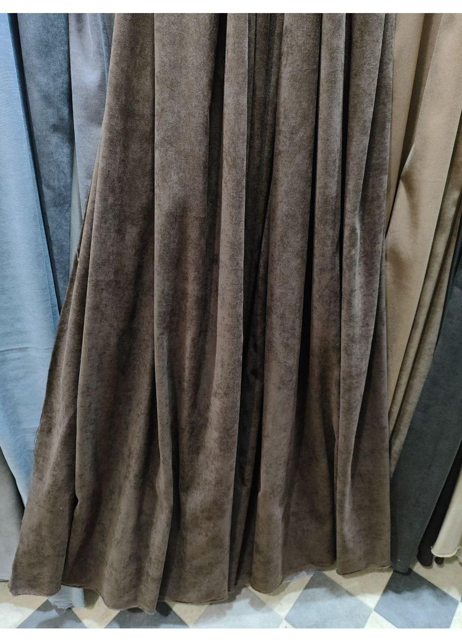 Штора Мікровелюр Шоколад 1шт 250х260 No Brand (353828892)