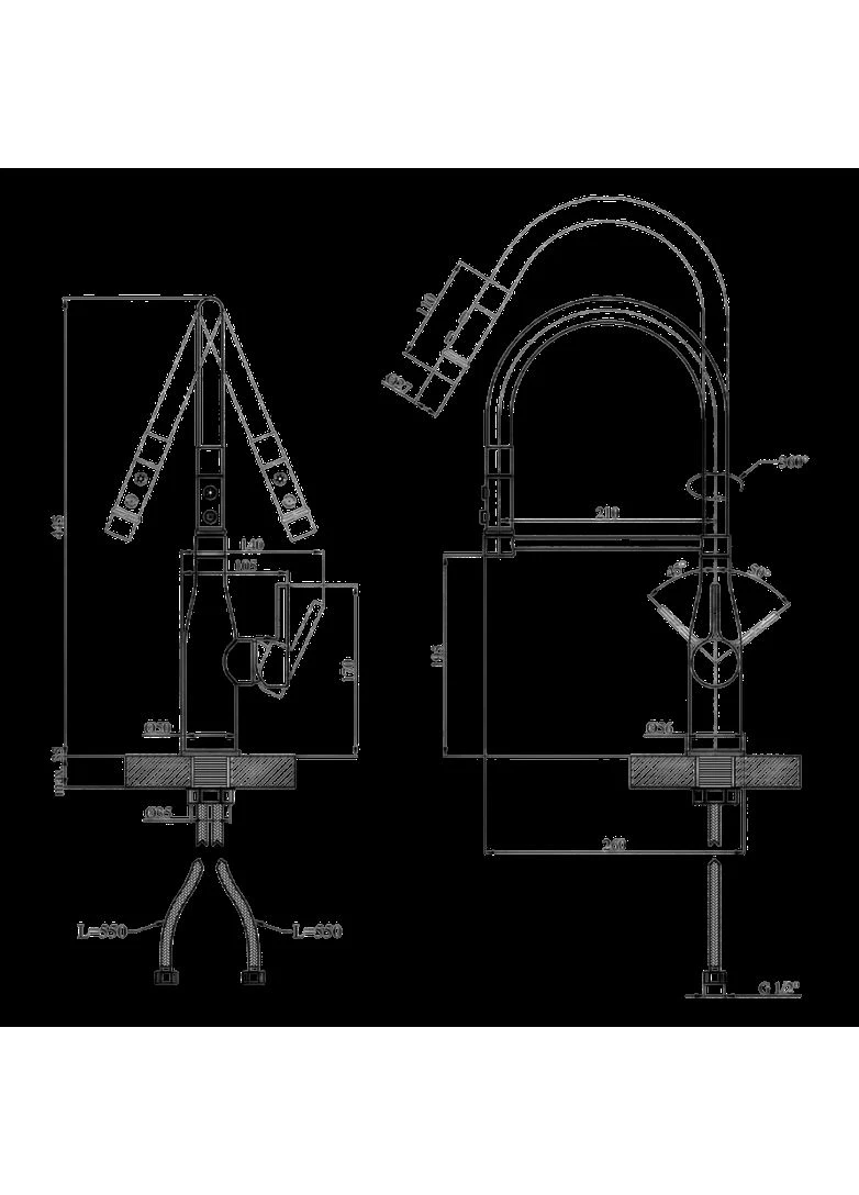 Комплект кухонной мойки KRF 5448 decor (3.0/1.0 мм) Kraft (372130528)