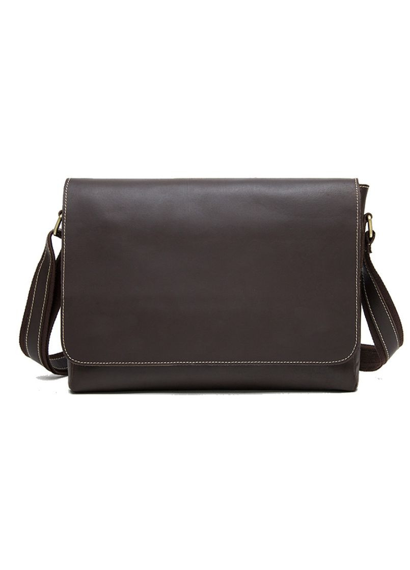 Мужская деловая сумка через плечо Vintage из натуральной кожи коричневая (sku_20007) No Brand (328922594)