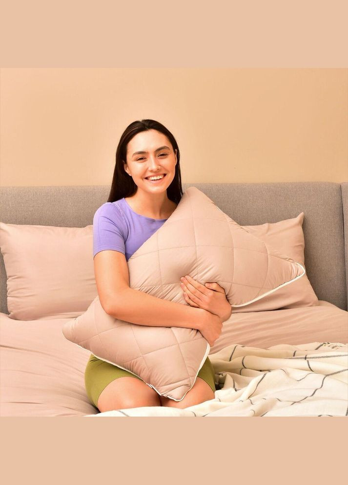 Подушка для сна 50х70 см Double Chamber двухкамерная двухсторонняя искусственный пух серо белая IDEIA (342128721)