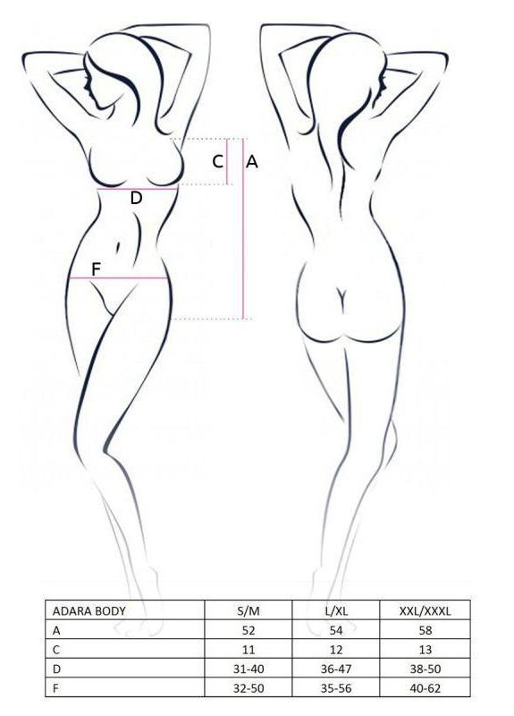 Боді монокіні ADARA BODY black XXL/XXXL - Passion (303907077)