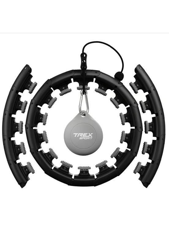 Хулахуп TX-010CHH массажный с утяжелителем черный TREX Sport (361951445)