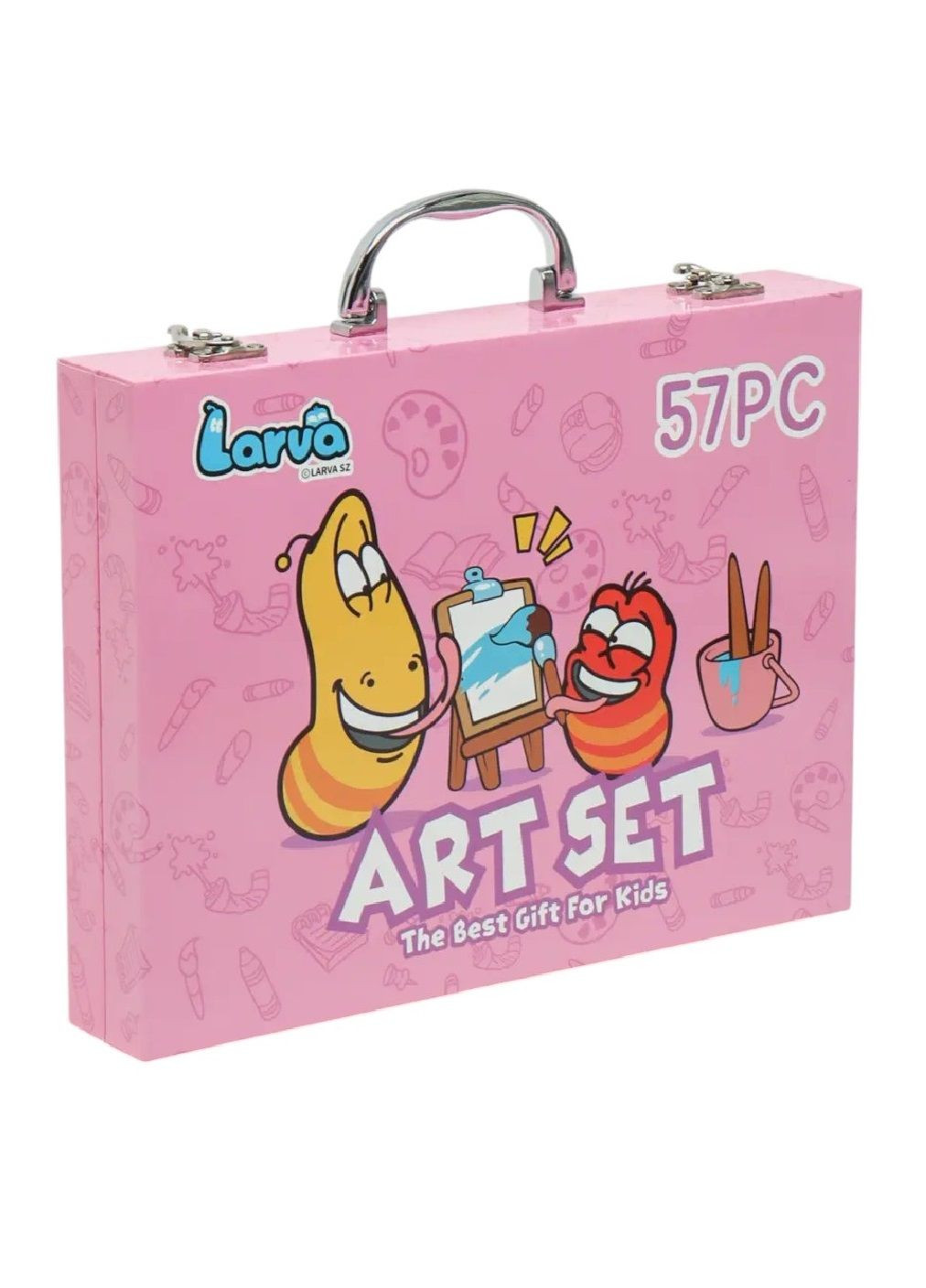 Детский творческий развивающий набор для рисования в чемоданчике кейсе 57 предметов 37х24х7 см (478344-Prob) Розовый Unbranded (304330637)