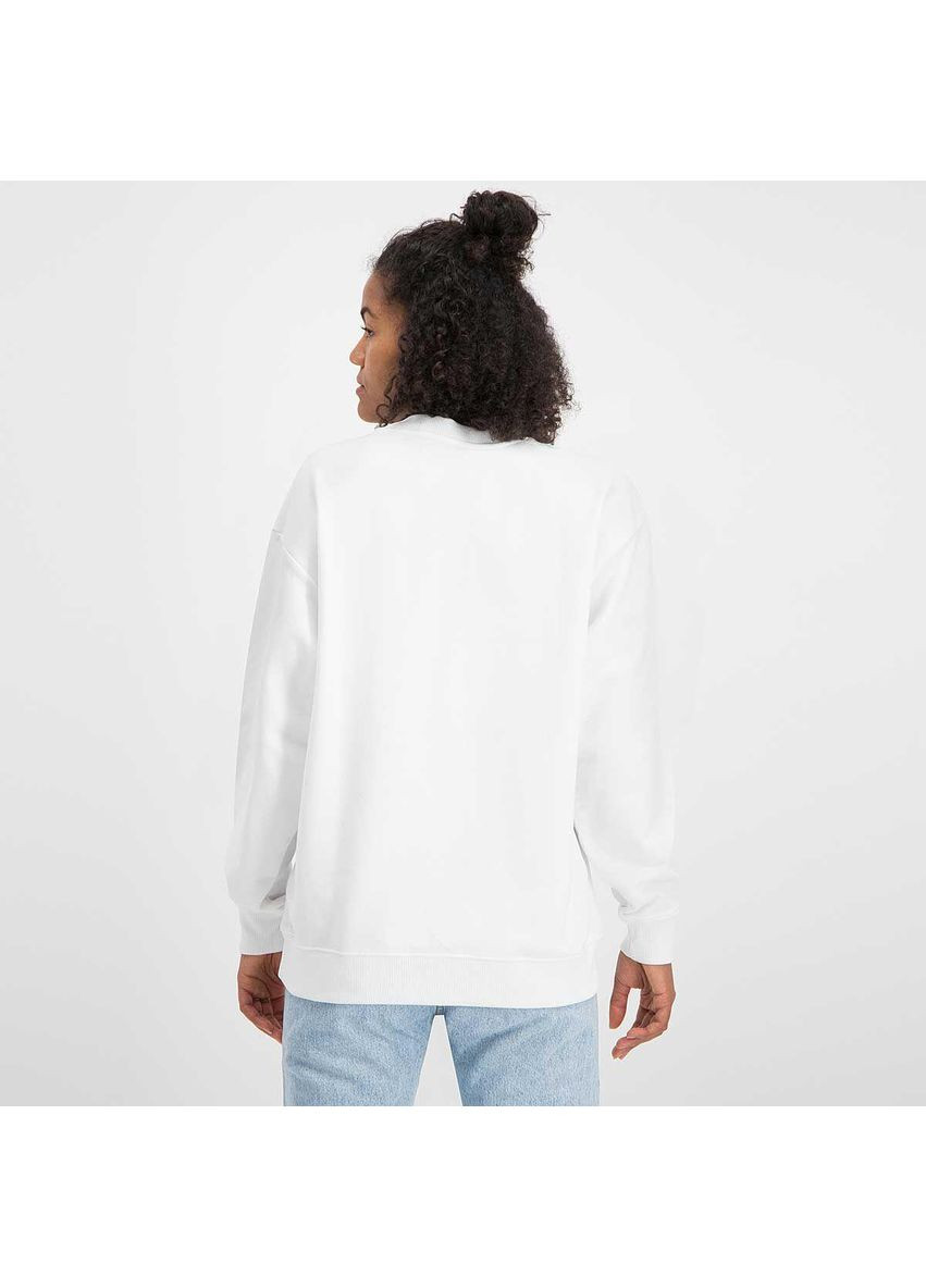 Жіночий светер Calvin Klein, білого кольору з надписом, розмір L (oversize) Calvin Klein Jeans slim fit (370442373)