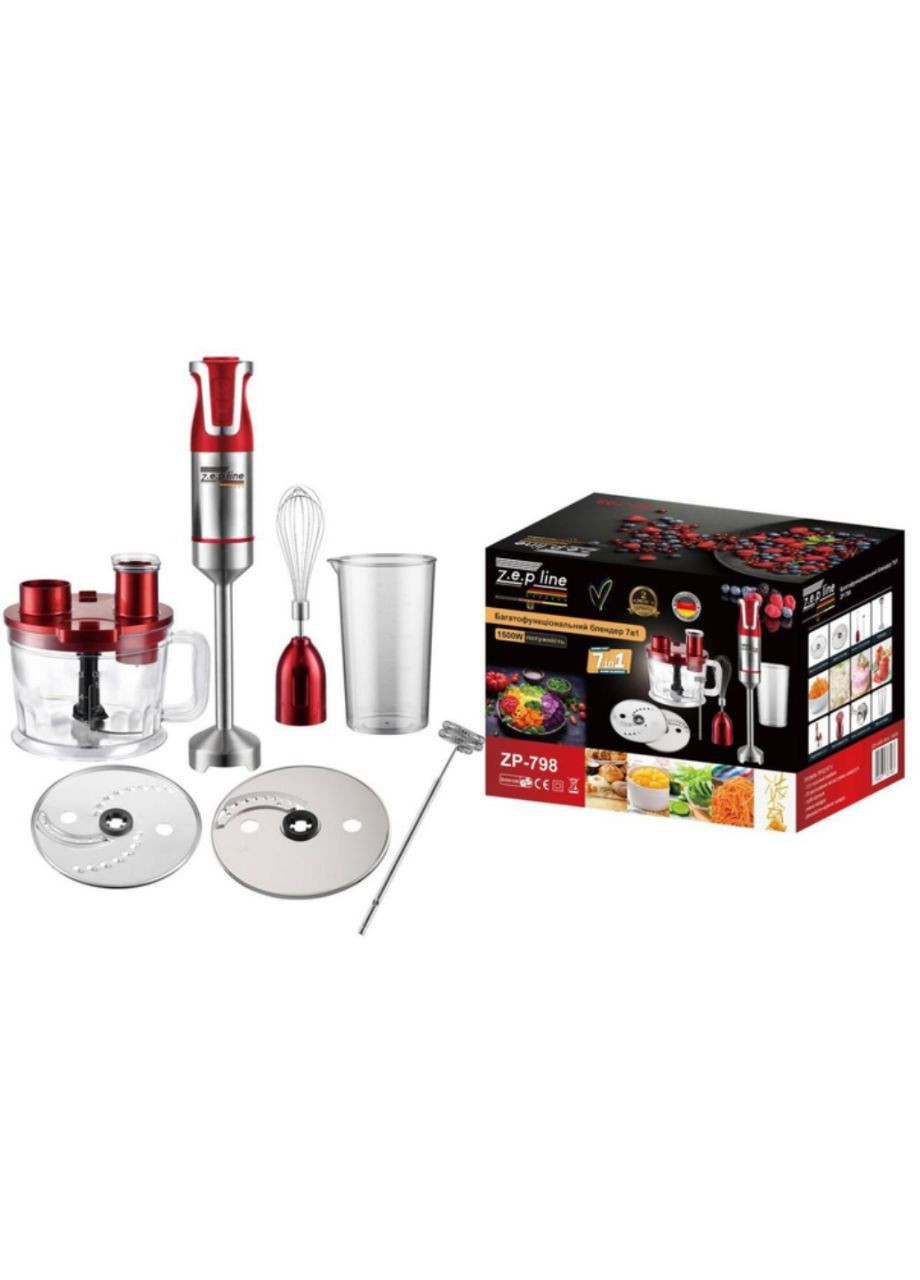 ぽん Багатофункціональний блендер Zepline 7в1 ZP-797 1500W Чорний