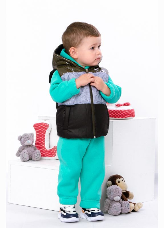 Зеленый демисезонный жилетка для мальчика (p-12153) Носи своє