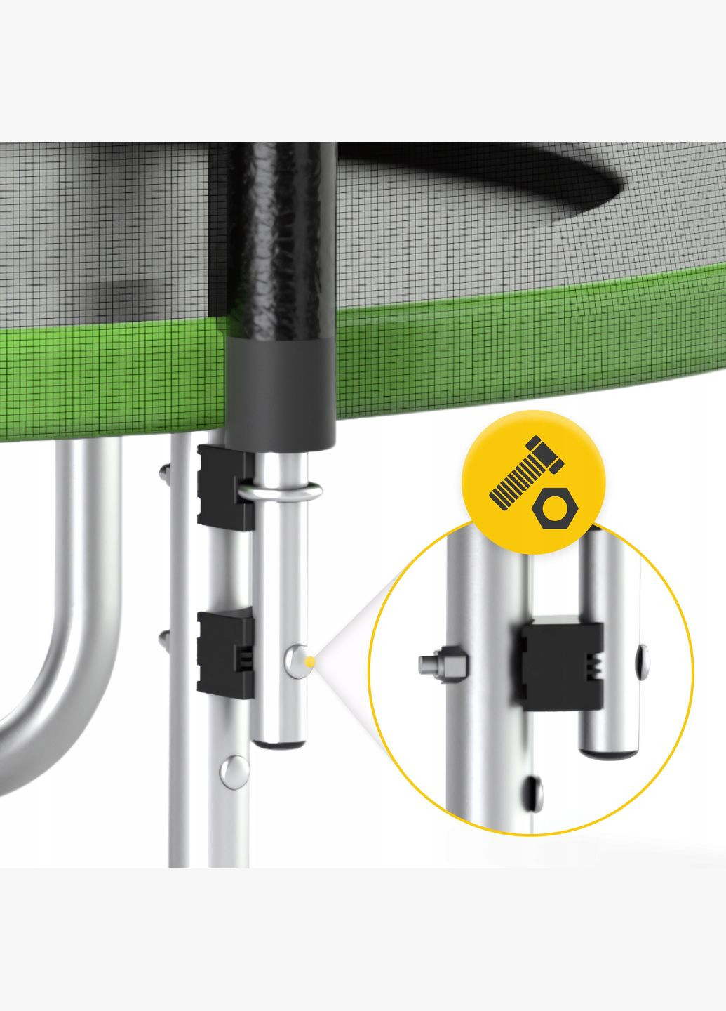 Батут с внутренней сеткой Classic 10FT 312 см Black/Green (P-5907739314130) 4FIZJO (324019124)