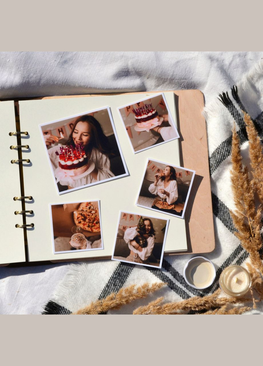 Крафтбук "Отпечаток" 23x23 с темной обложкой и черными страницами Your Magnets (336954869)