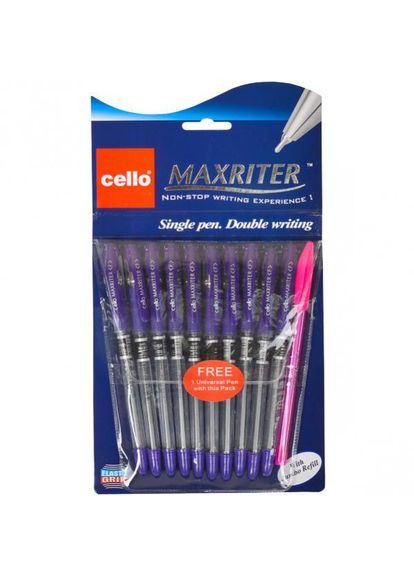 Ручка масляная MAXRITER 727+1 Cello фиолетовая Color-it (322498624)