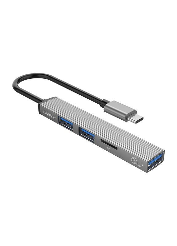 USBхаб USB-A - USB3.0, 2xUSB2.0, TF (AH-A12F-GY-BP) Orico (315502822)