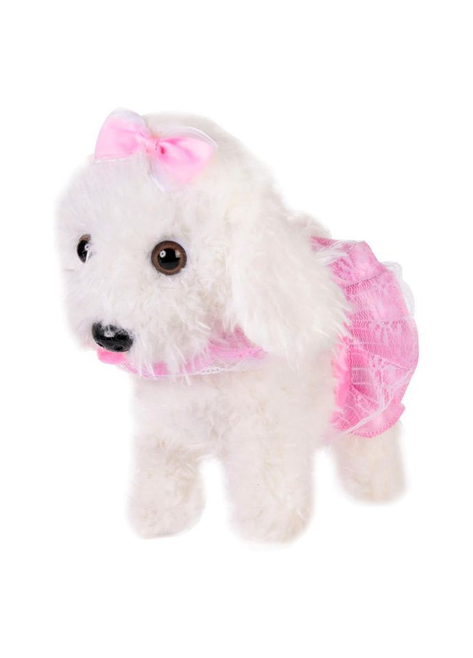 М'який інтерактивний песик Bambi CL1738A/B на повідку (Білий) No Brand (330019599)