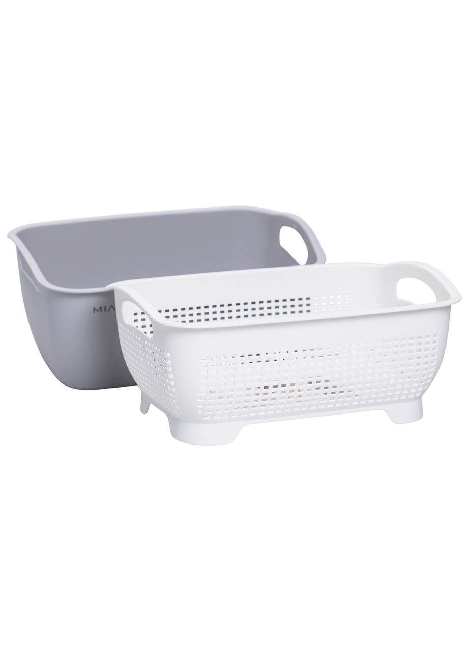 Корзина-друшлак 2 в 1 для мытья овощей, фруктов и зелени 32×23×13 (см) HP-45-5W Yiwu (370800639)