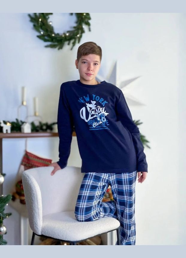 Синяя пижама для мальчика (подростковая) hc (h001-6076-024-33-1) No Brand