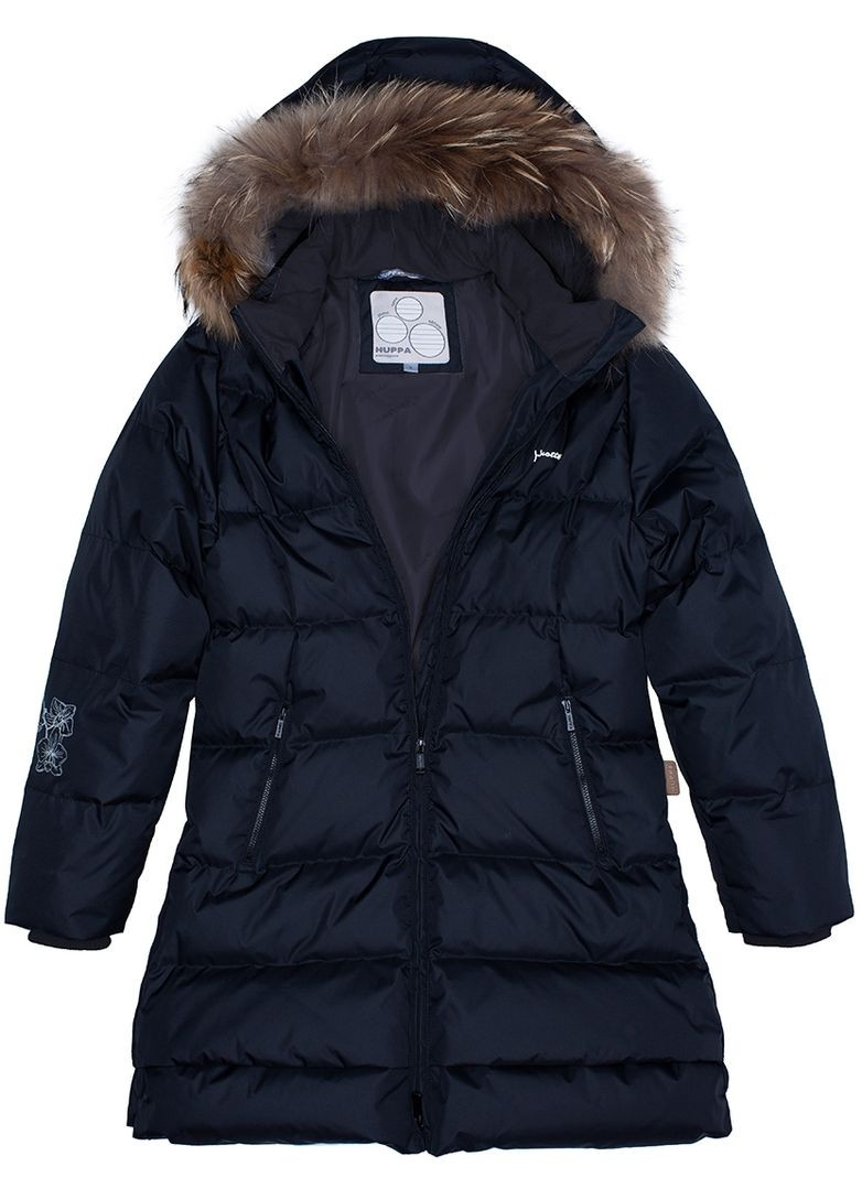 Чорна пальто-пуховик parish, р.146, чорний Huppa 12470055-00009-146