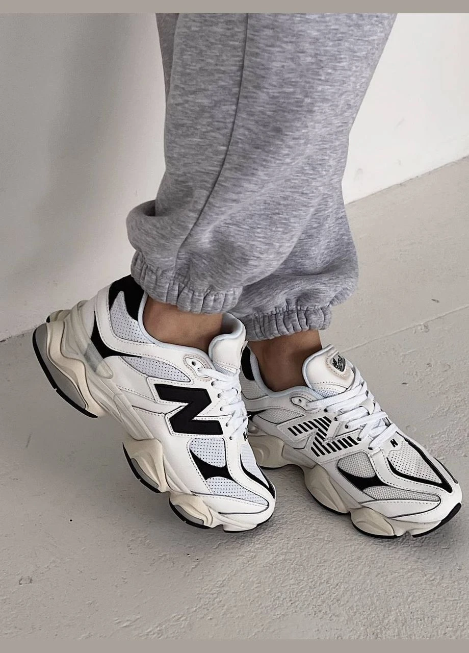 Білі new balance нью беленс No Brand 9060 White Black