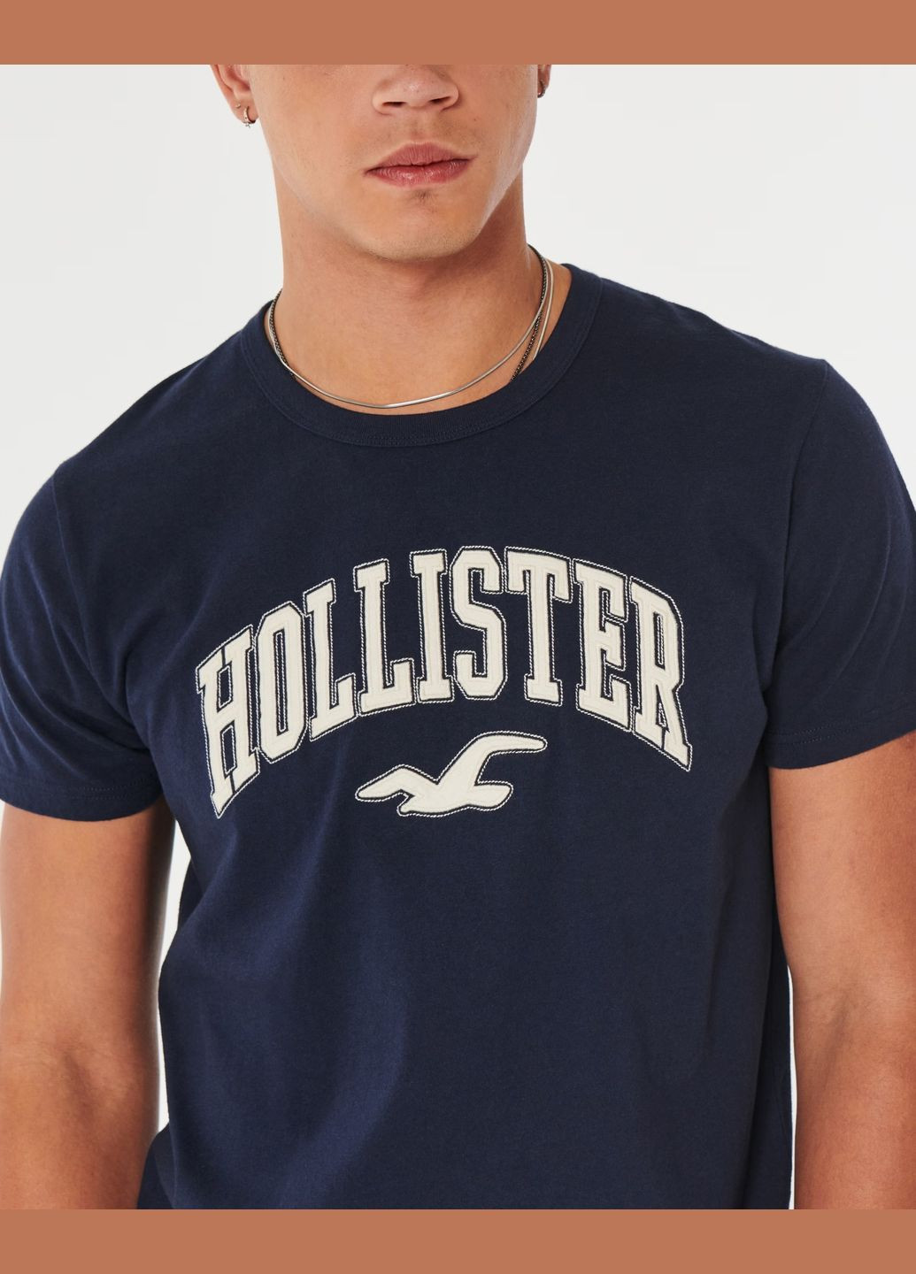 Темно-синя футболка hc9827 Hollister