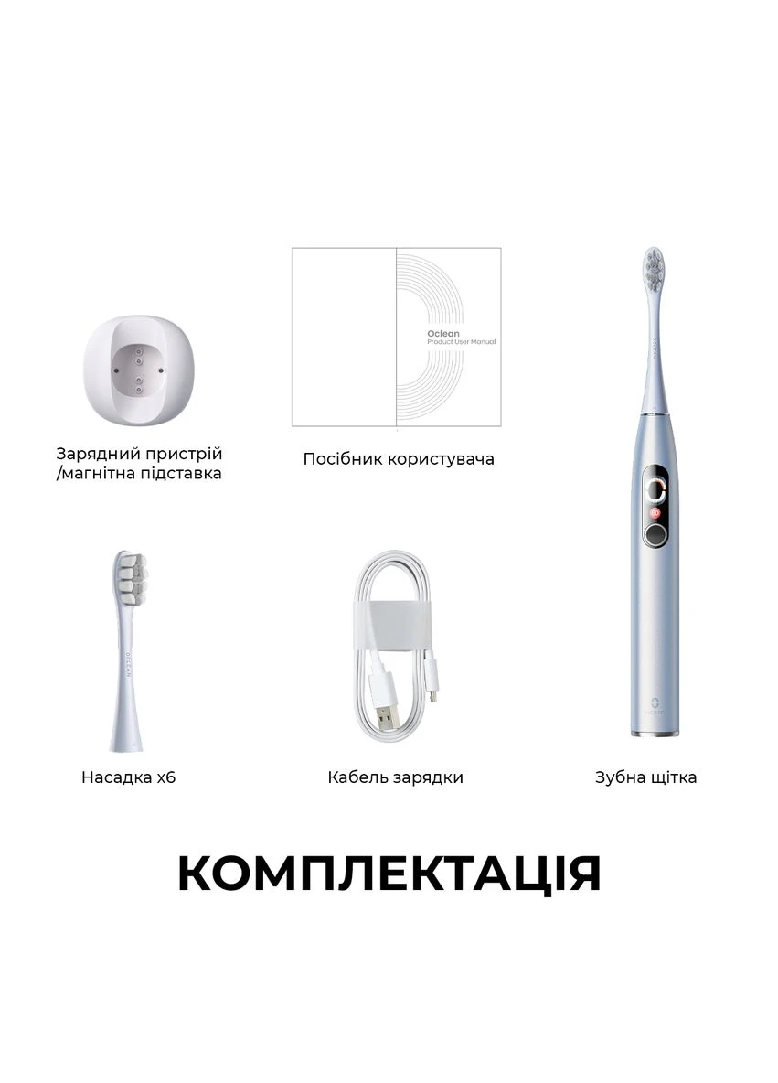 Электрическая зубная щетка Digital Silver Oclean X Plus Pro (397158384)