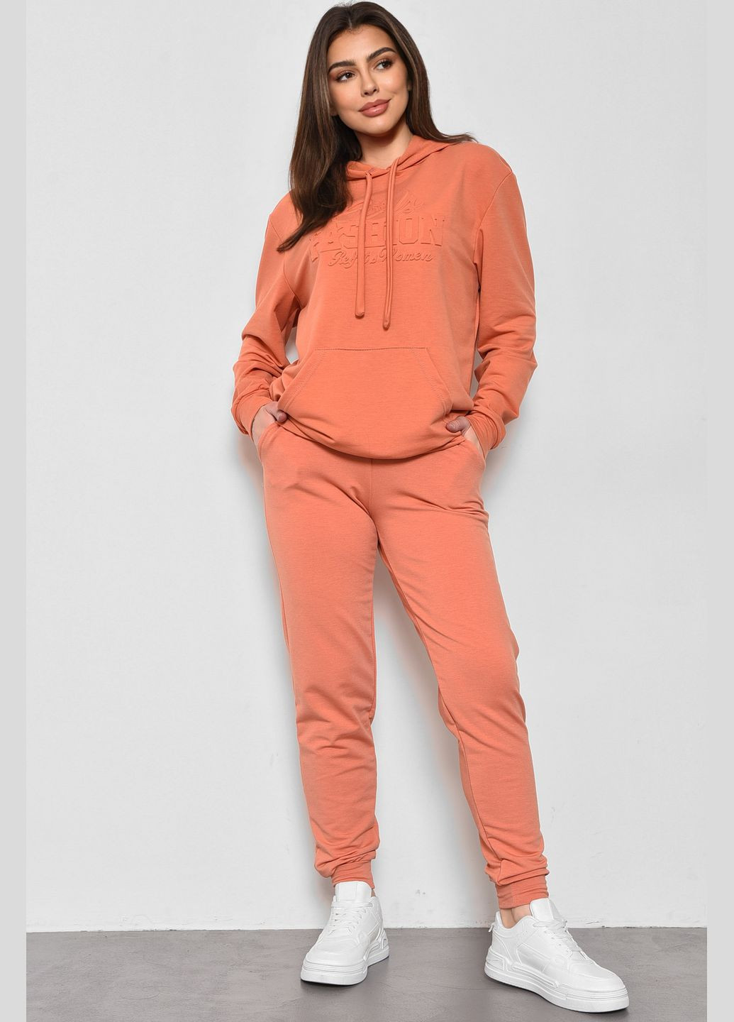 Спортивный костюм женский светло-терракотового цвета Let's Shop (285692130)