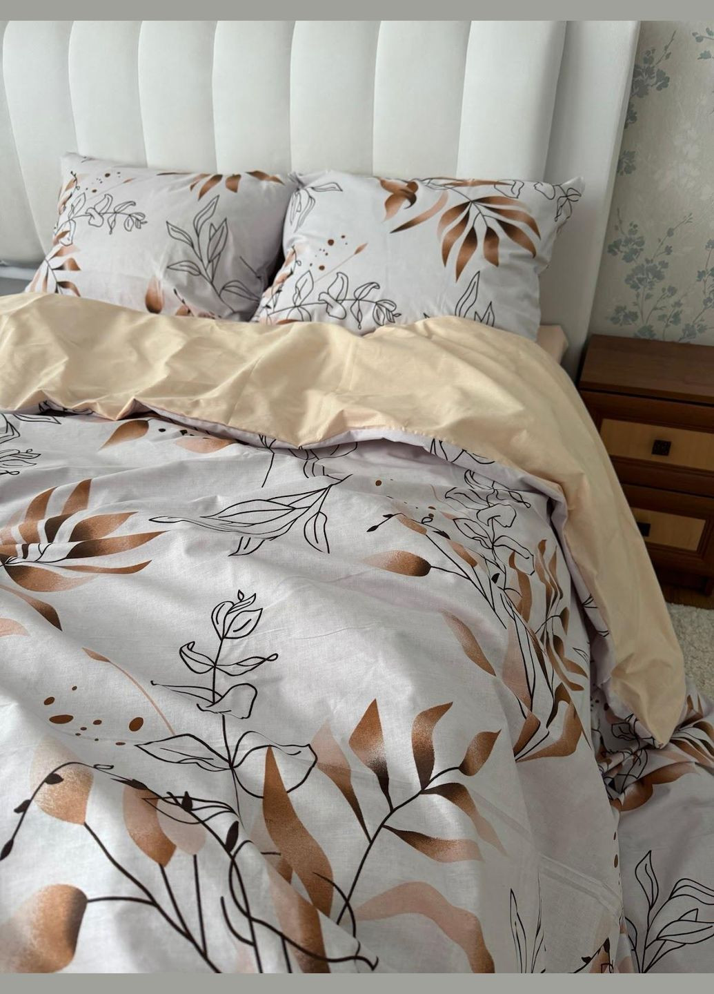 Постельное белье хлопковое Джулия Евро 200 x 220 Бязь Серое 70 х 70 No Brand (344445312)