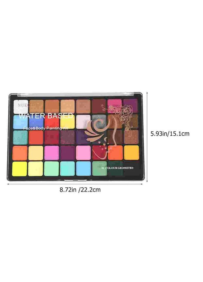 Аквагрим набор 40 цветов и 1 кисть 12 УФ цветов Nukolo (302243055)