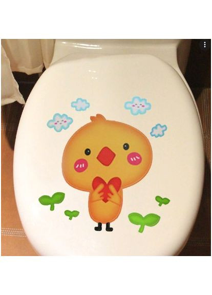 Дитяча наклейка на кришку унітазу горщика або іншої поверхні Курча 31х21 см No Brand (367959158)