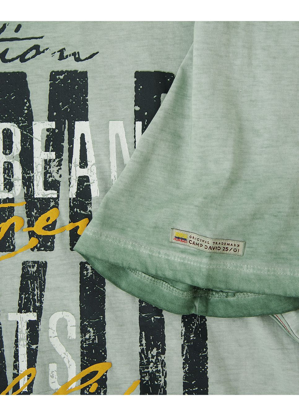 Оливковая футболка-футболка мужская для мужчин Camp David