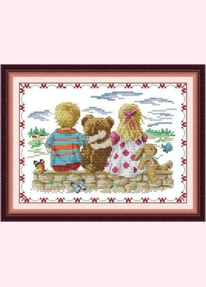 Набір для вишивання за нанесеною на канву схемою "Children's Dreams". AIDA 14CT printed 27*19 см Joy Sunday (313614477)