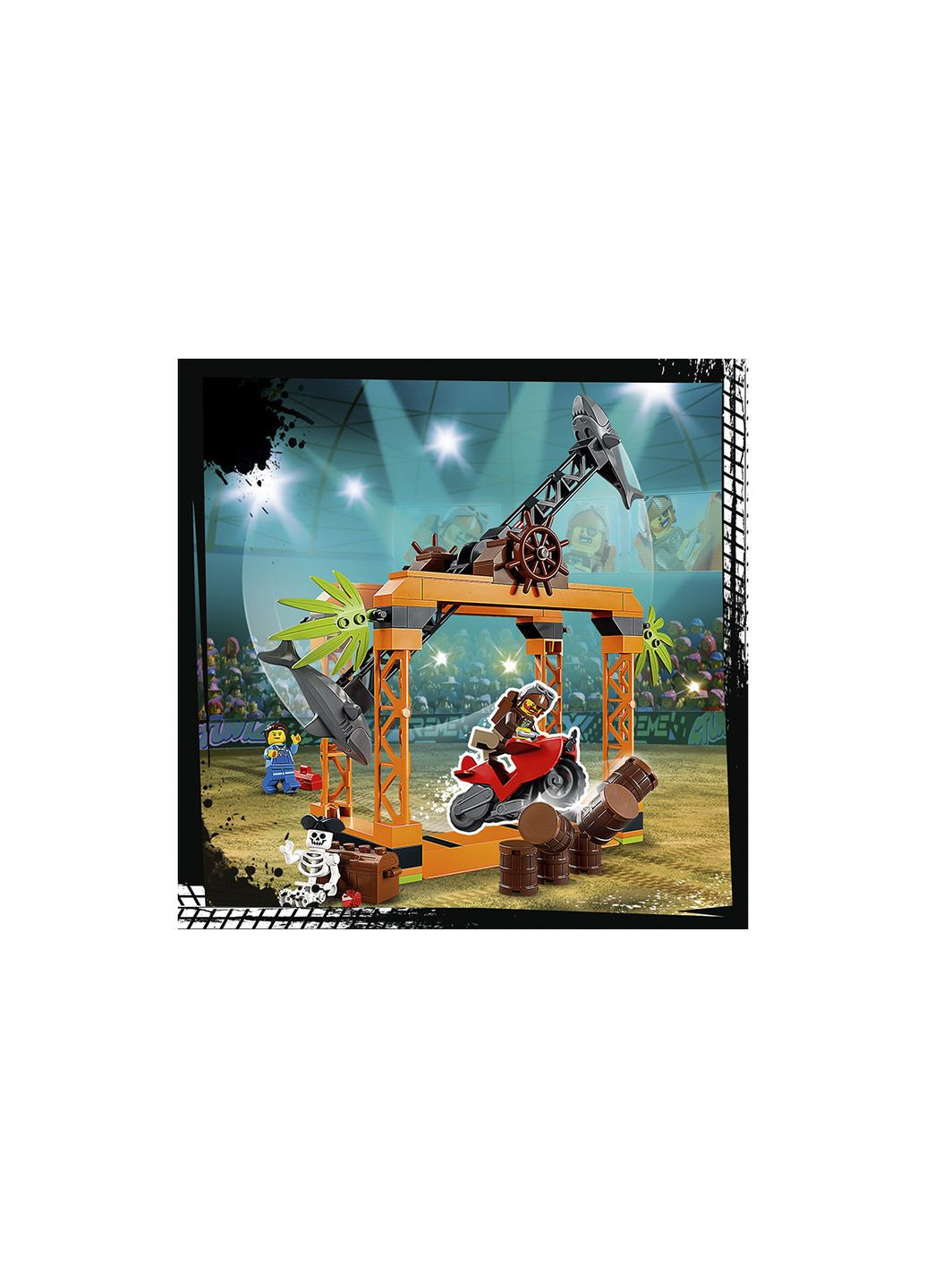 City Stunt Трюковое испытание «Нападение акулы» 122 детали (60342) Lego (304055471)