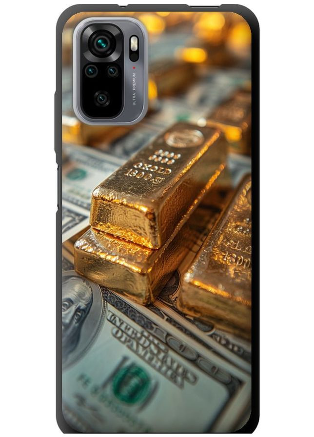 TPU черный чехол 'Слитки и доллары' для Endorphone Xiaomi Poco M5s (291125722)