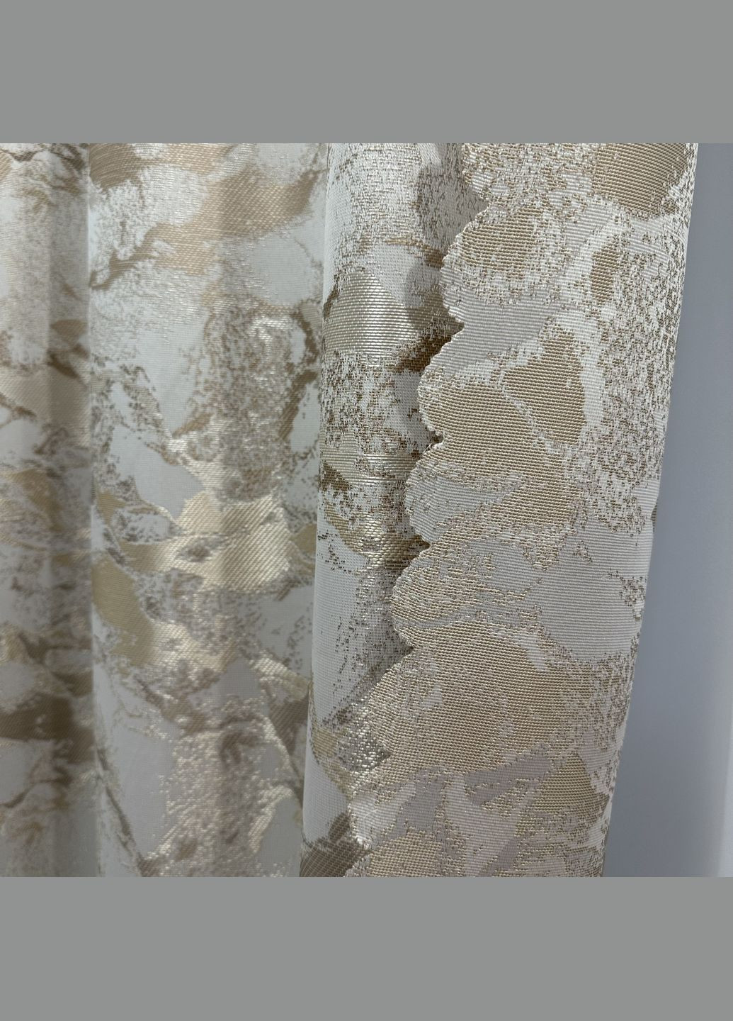 Стильные жаккардовые шторы с мраморным дизайном 150х270 см 2 шт. бежевый кофейный цвет No Brand (315598231)