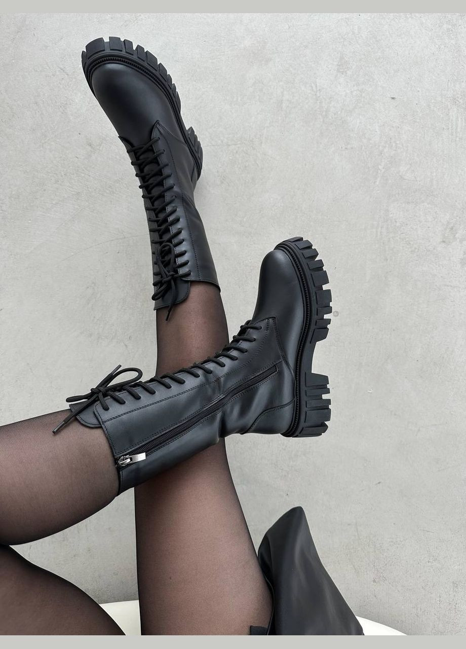 Осенние стильные женские ботинки No Brand со шнуровкой