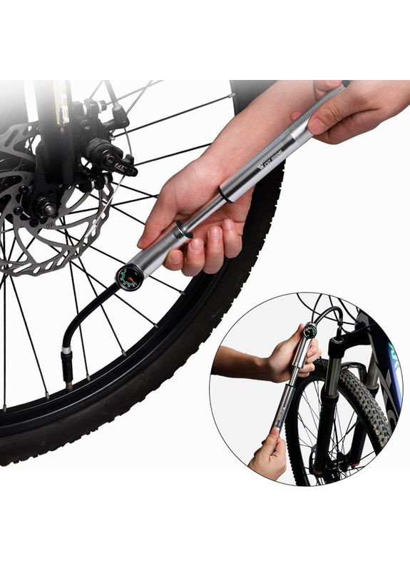 Насос велосипедный Ручной с манометром Silve West Biking (360455493)