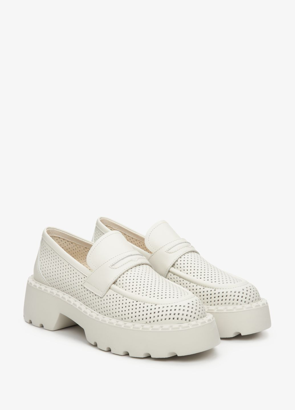 Estro Лоферы, цвет молочный светло-бежевый з, украина — лето (324030089)