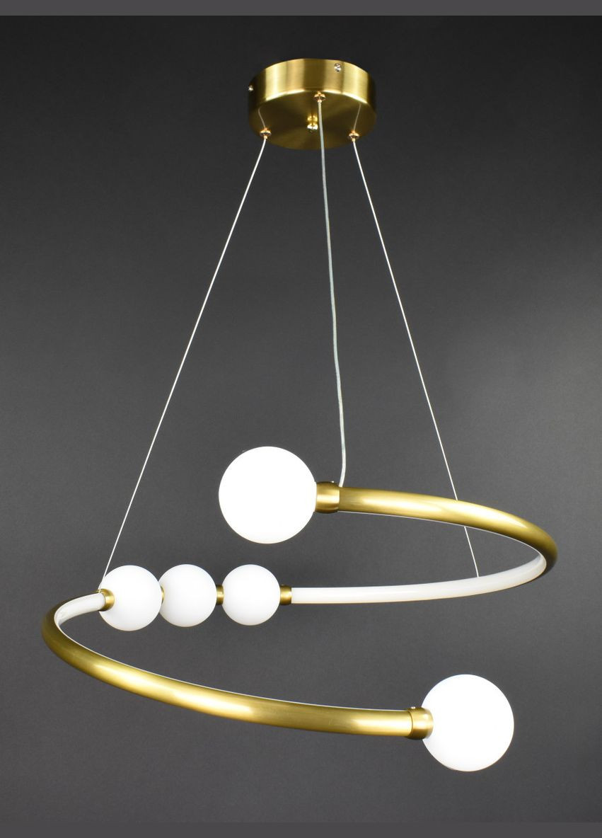 Люстра светодиодная подвесная LED светильник для квартиры на потолок лэд 27562 Латунь 25-90х60х60 см. Sunnysky (364755468)