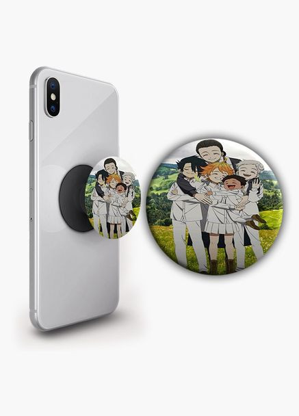 Держатель для телефона PopSockets Аниме Обещанный Неверленд #09 Черный No Brand (304502949)