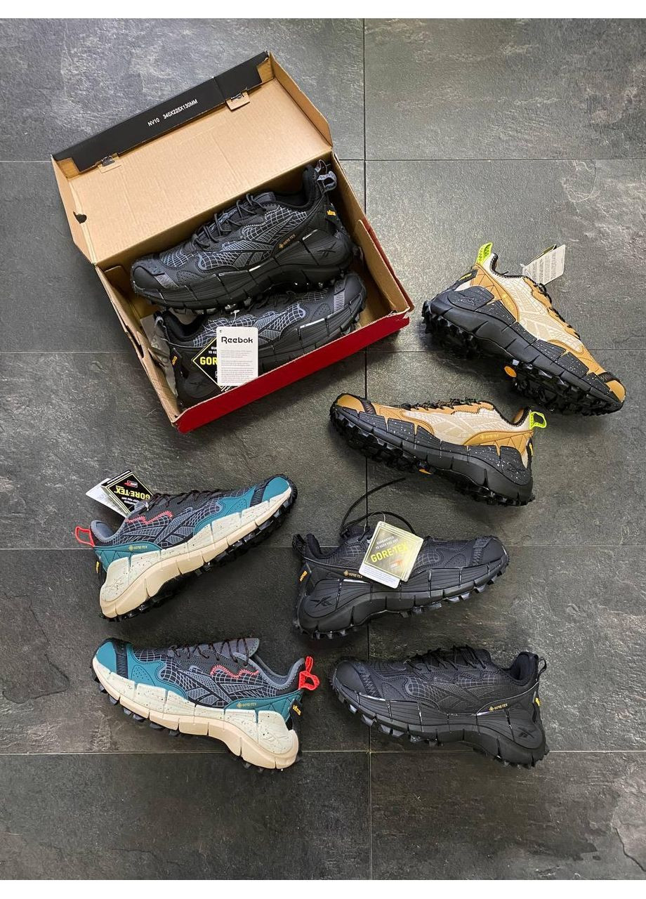 Сірі Осінні кросівки чоловічі reebok zig kinetica fit green рібок зіг кінетіка No Brand