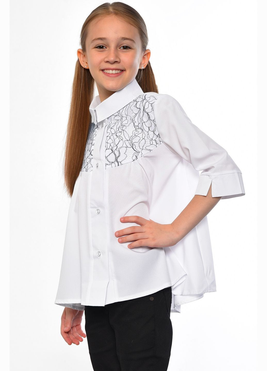 Сорочка дитяча для дівчинки білого кольору Let's Shop (298414132)