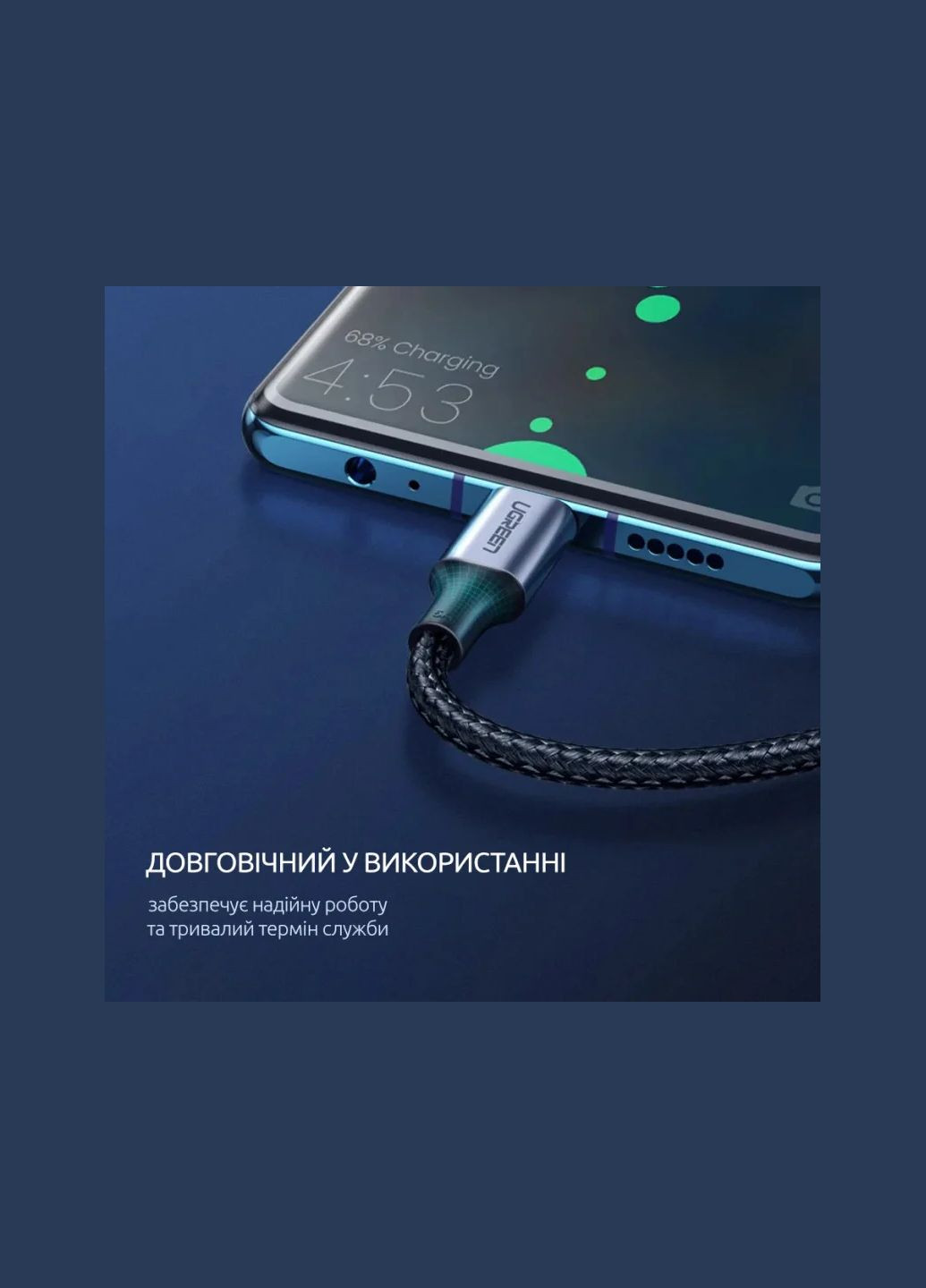 Кабель US316 USB TypeC to USB Type-C 100W Fast Charge Cable Aluminum Case with Braided 2 м Black (70429) Ugreen (294978724)