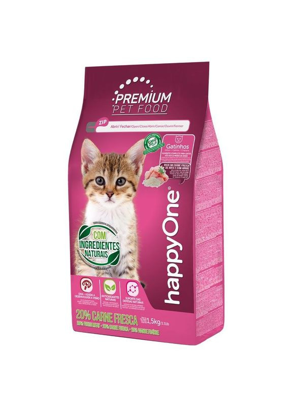 Премиум корм для котят со свежим мясом Premium Kitten Fresh Meat 1,5 кг happyOne (370193002)