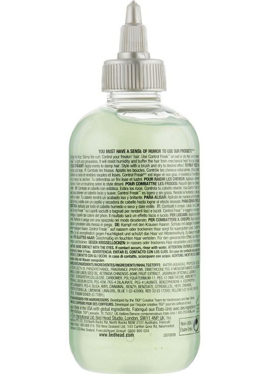 Сироватка для випрямлення кучерявого волосся Bed Head Control Freak Serum 255ml (14528-189724) Tigi (368618926)