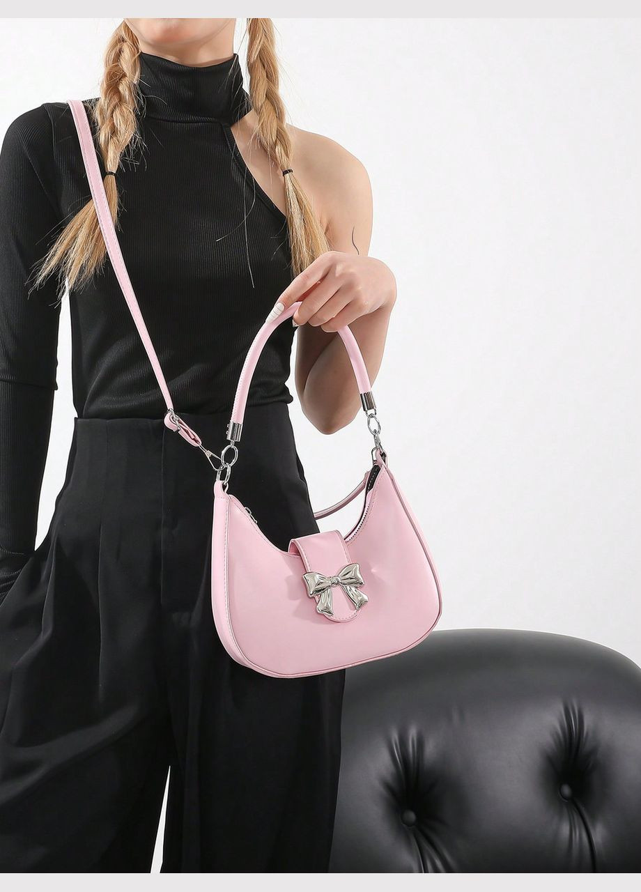 Женская сумка 8120 багет розовая No Brand (306709470)