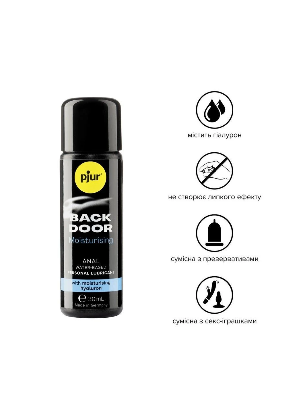Анальный лубрикант backdoor Comfort water glide 30 мл на водной основе с гиалуроном Pjur (396643984)