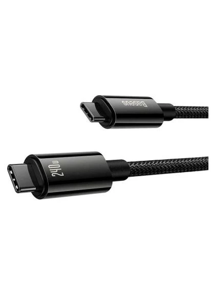 Дата-кабель USB-C to USB-C 2.0м 240W Black (CAWJ040101) Baseus USB-C to USB-C 2.0m 240W Black (401157051)