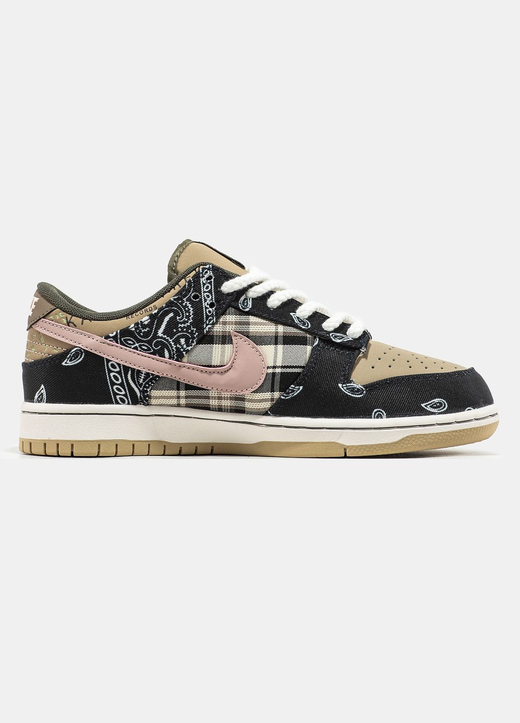 Коричневые зимние кроссовки зимние мужские и женские nike sb dunk low x travis scott cactus jack winter | найк сб данк низкие коричневые с мехом No Brand