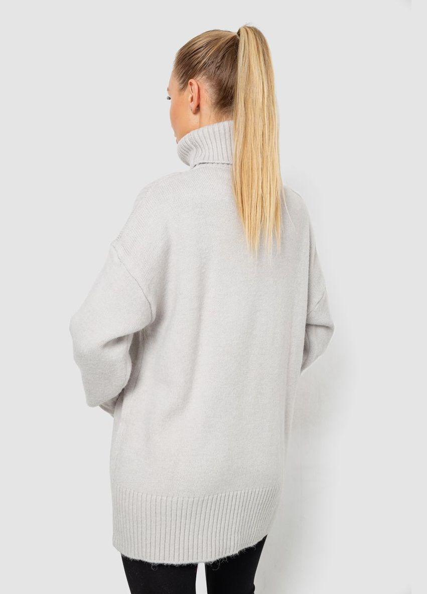 Светло-серый свитер - гольф женский шерстяной,, 244r2050 Ager